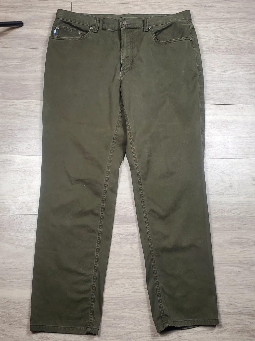 Brooks Brothers Mens 35x29 Olive Green Stretch Chino Pants